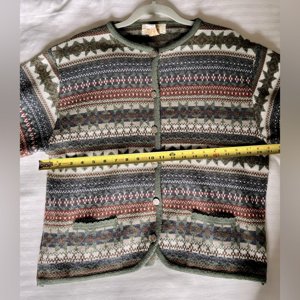 Vintage Fair Isle Cardigan Sweater - Picture 7 of 11